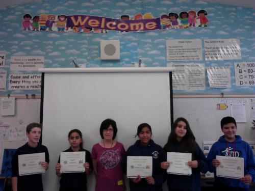 Peace Essay winners 2014 WH MS